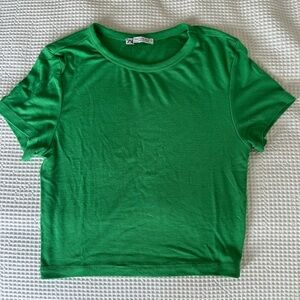 Zara Cropped Short Sleeve Baby Tee